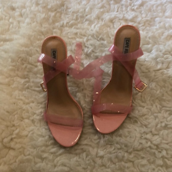 Pink clear strap heels - Picture 3 of 6